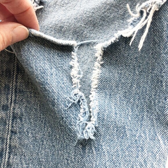 ABERCROMBIE High Rise Mom Jeans Ripped Distressed Straight Leg Womens 26 - Picture 8 of 11